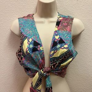 Nasty Gal It’s A Trip Paisley Vest Top in size small!